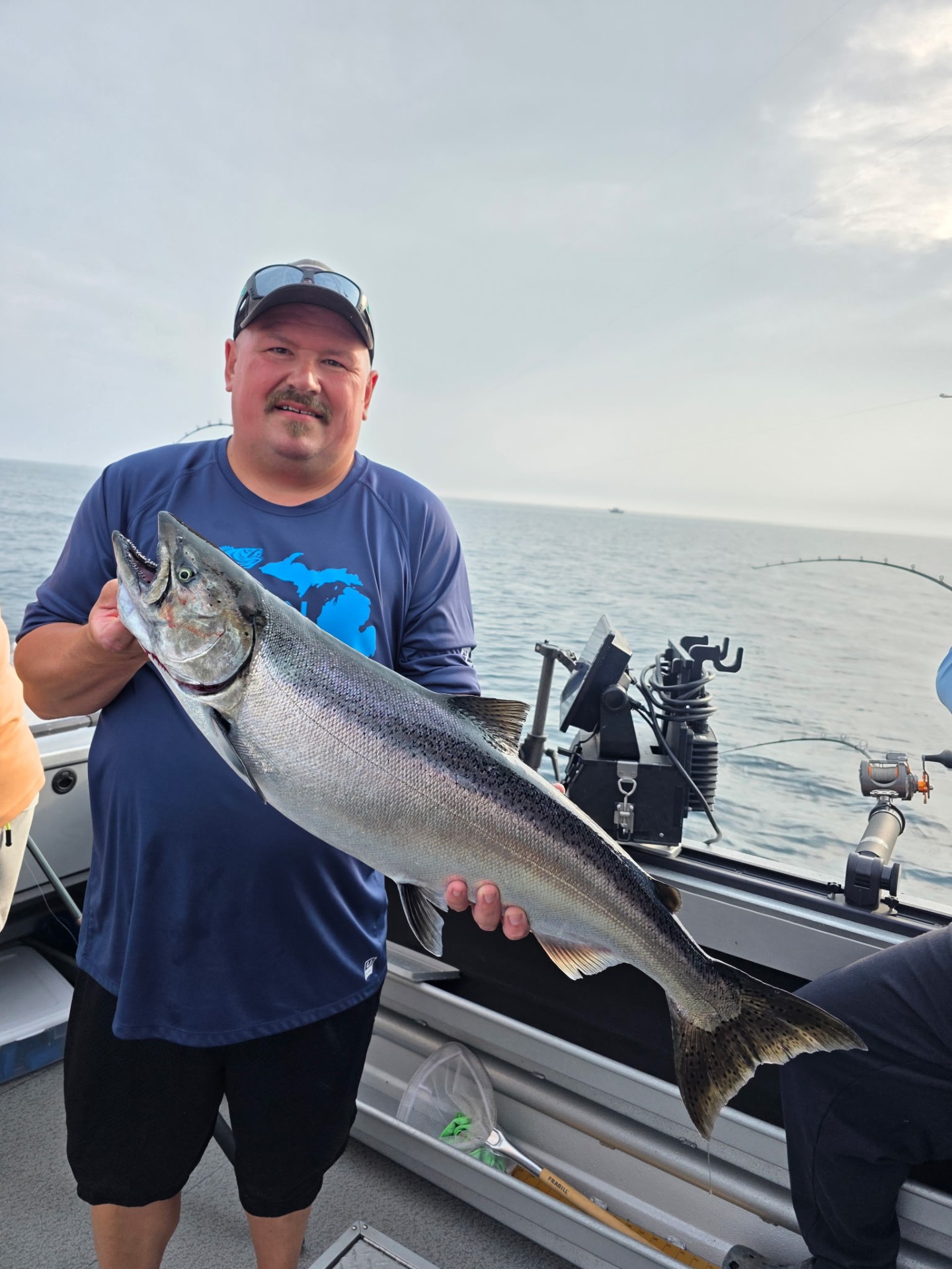 Captain Justin Dixon on the water in Ludington, Michigan